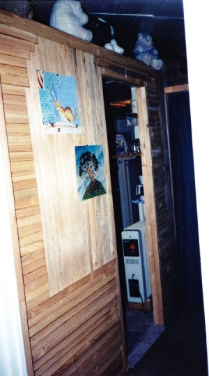 Renovating A Small Home In Alaska - lathe decorations for the wall.