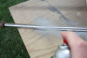 Painting Chrome Shelf Leg