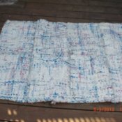 Woven Rug from Recycled Insulation Bags