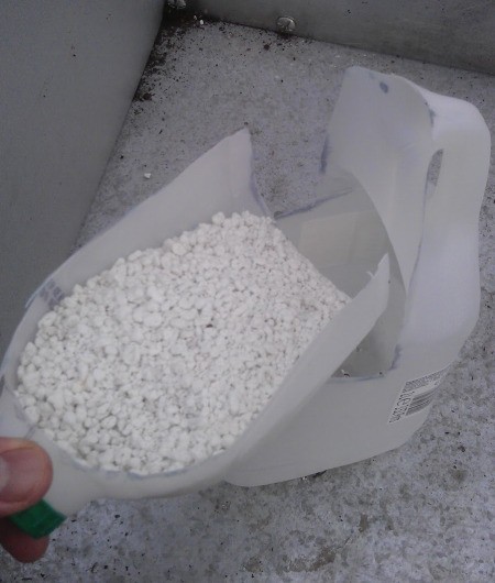 add perlite to the milk cartons