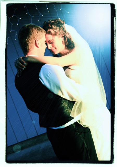 A couple's first dance at their wedding.