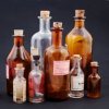 Crafts Using Old Glass Bottles, Old Medicine bottles