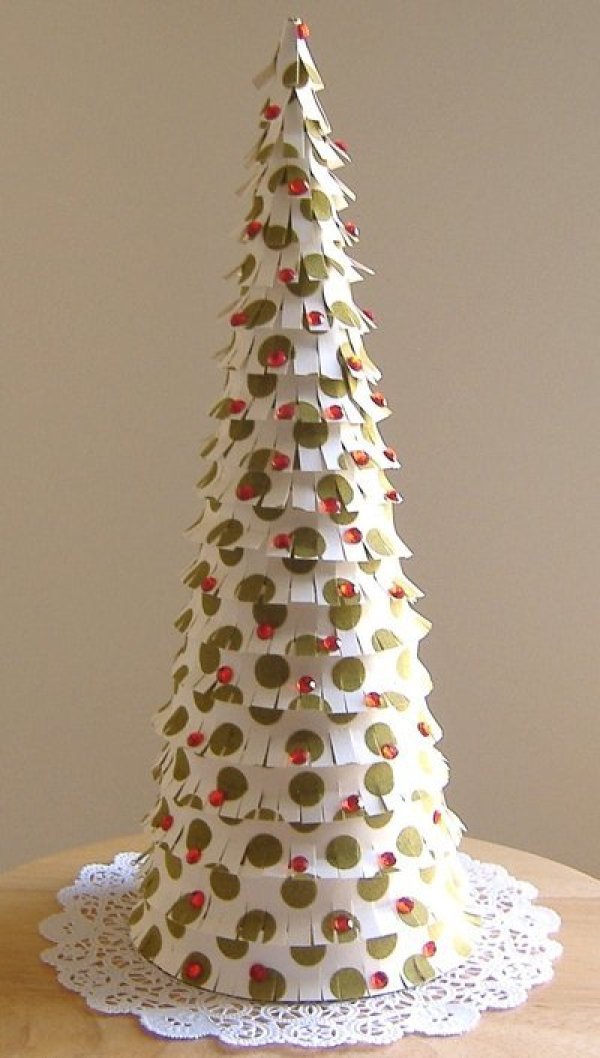 Paper Cone Christmas Tree Completed