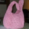 A recycled market bag made from plastic grocery bags.