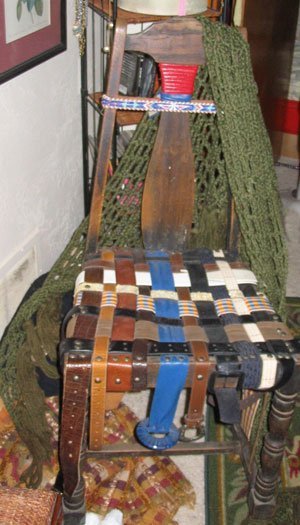 Chair seat made of belts