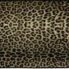 A leopard print memory foam mat used as a car seat cover.