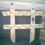 Painted lattice craft.