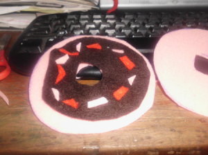 Donut Pin cushion pieces