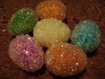 Sparkly Easter eggs.