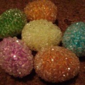Sparkly Easter eggs.