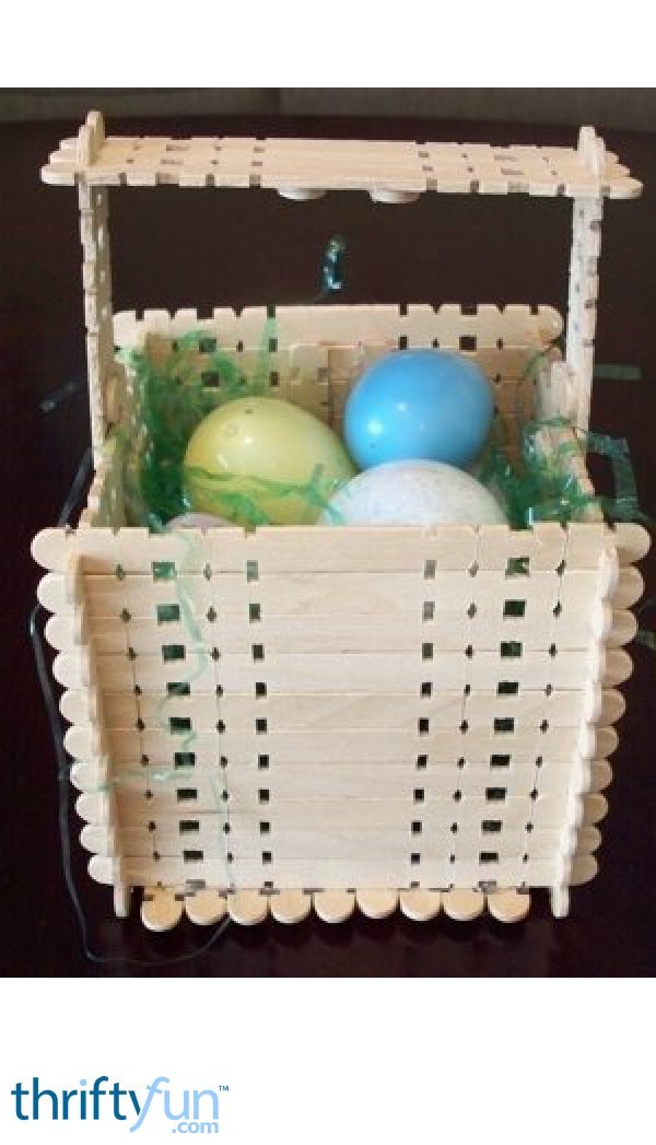 Making A Craft Stick Easter Basket 