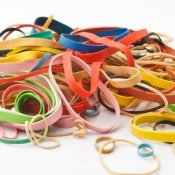 Pile of Colorful Rubberbands