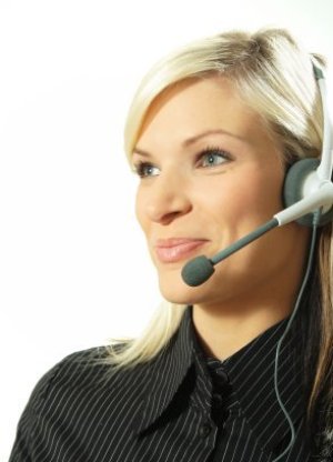 Woman Working Call Center