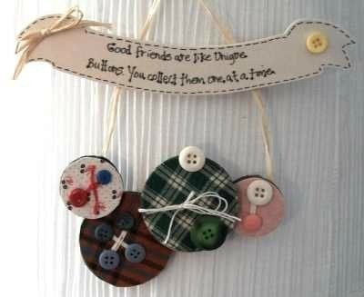 Button wall hanging.