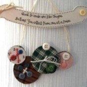 Button wall hanging.