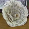 Paper Flowers From Old Books, close up
