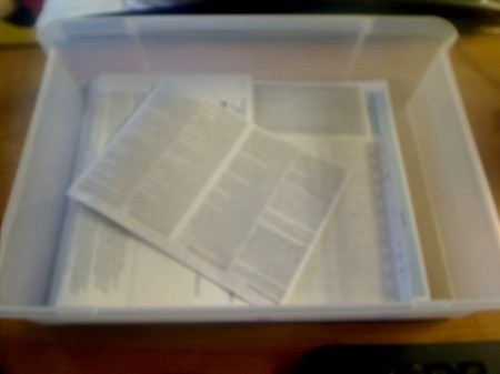 Collecting Important Tax Documents in one drawer.