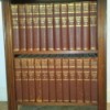 Two shelf bookcase with Britannica.