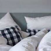 Pillows and Sheets on Bed