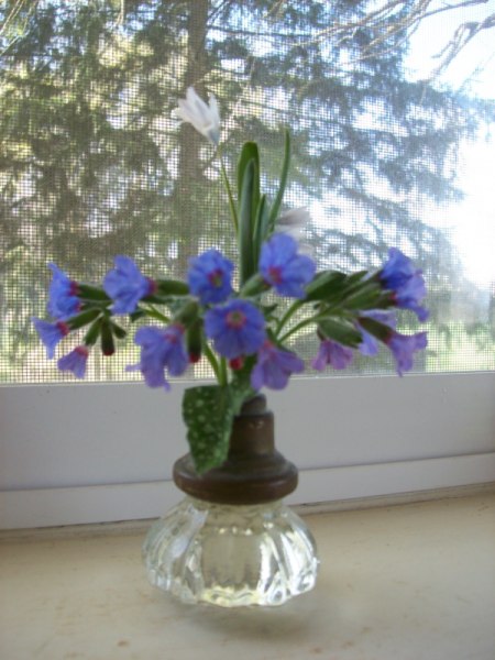 Vase made from old an old door nob.