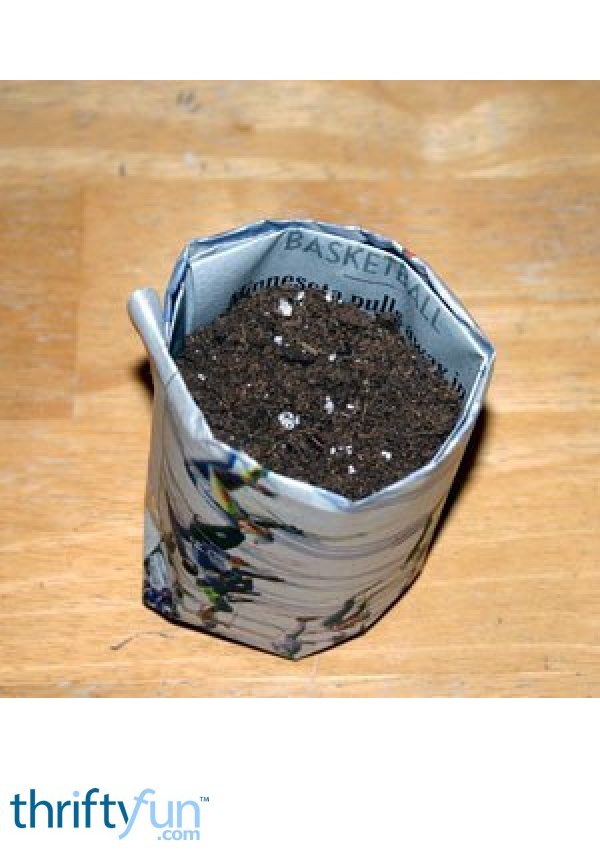 Making Newspaper Pots ThriftyFun