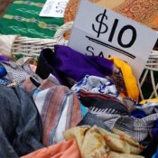 Ten Dollar Clothing Sale Bin