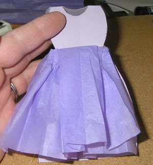 Mother's Day Dress Card - Finished Purple Dress Card