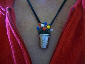 Thimble Necklace - worn by crafter