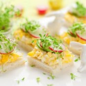 Canape with Egg and Vegetables