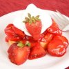 Strawberry Shortcake on White Plate