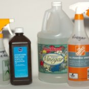 Hydrogen Peroxide and Vinegar With Spray Bottles