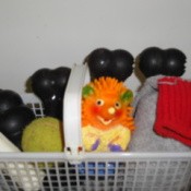 Berry basket for pet toys.