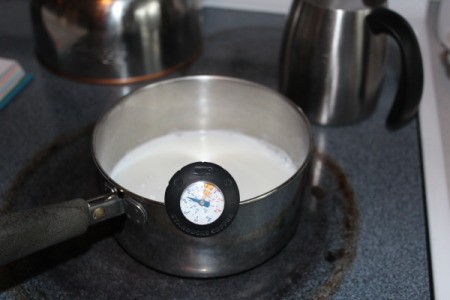Check milk temperature when beginning.