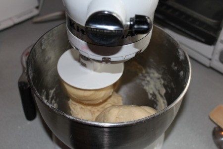 Cinnamon batter being mixed up.