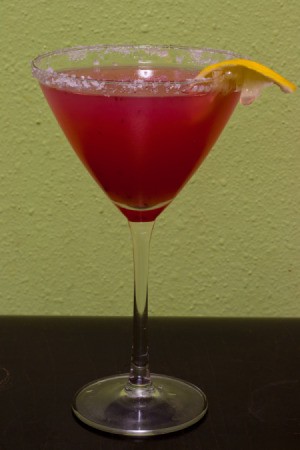 blood orange and tequila martini