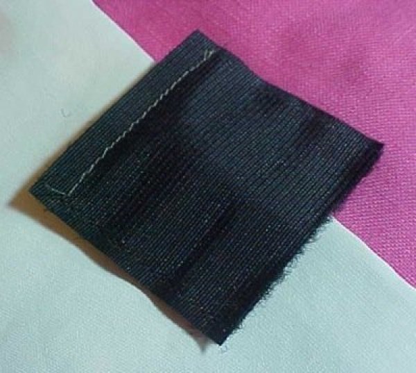 Section of Velcro stitched.