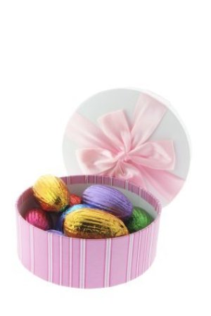 Easter Gift Box With Chocolate Eggs Inside