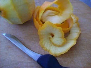 Citrus peels to add to vinegar.