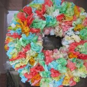 Coffee Filter Wreath Finished