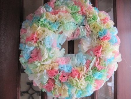 Making a Coffee Filter Wreath