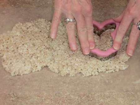 Cutting Rice Krispy Bunnies