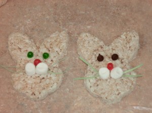Decorated Rice Krispy Bunnies