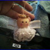 An angel bell ornament.