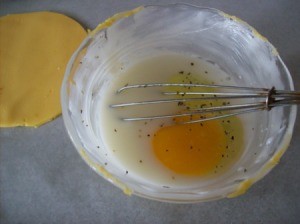 Quick Cheesy Egg On Toast - scramble egg in cup.