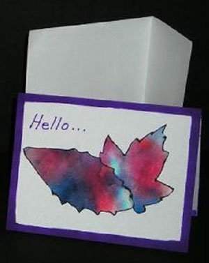 Coffee filter tie dye note cards