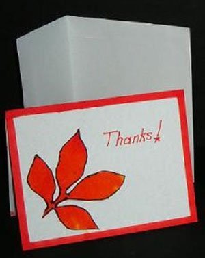 Tie dye thank you note card