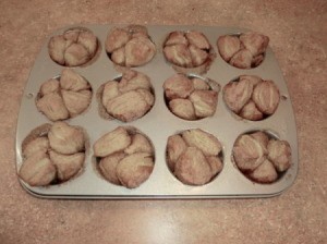 Monkey muffins hot from the oven.