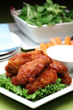 Buffalo Wings on a Plate