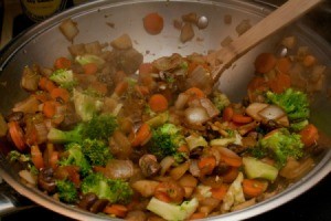 Sunchoke Vegetable Stir Fry In Wok