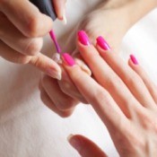 Woman Getting a Manicure